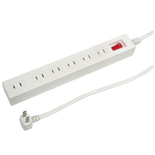 【10個セット】 YAZAWA 集中スイッチ付節電タップ 6個口2m白 Y02612WHX10(代引不可)【送料無料】