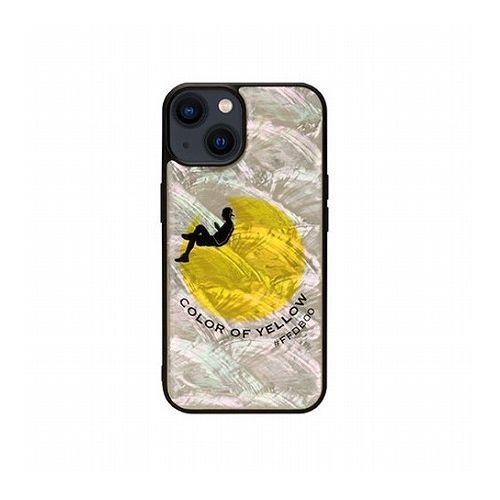 ikins 天然貝ケース for iPhone 14 Sunset Yellow 背面カバー型 I23569i14(代引不可)【メール便配送】【送料無料】