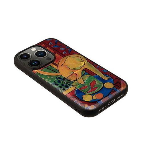 ikins 天然貝ケース for iPhone 14 Pro 魚と猫 背面カバー型 I23592i14P(代引不可)【送料無料】の通販は