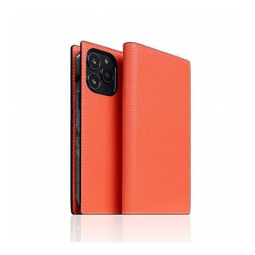 SLG Design Neon Full Grain Leather Diary Case for iPhone 14 Pro Coral 手帳型 SD24323i14PCR(代引不可)【送料無料】