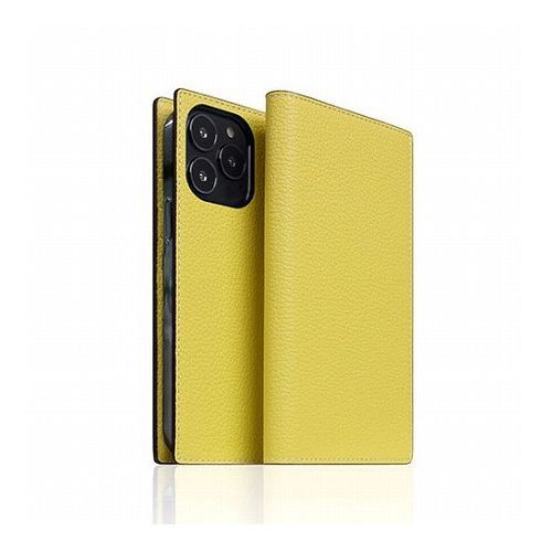 SLG Design Neon Full Grain Leather Diary Case for iPhone 14 Pro Lemon 手帳型 SD24324i14PLM(代引不可)【送料無料】