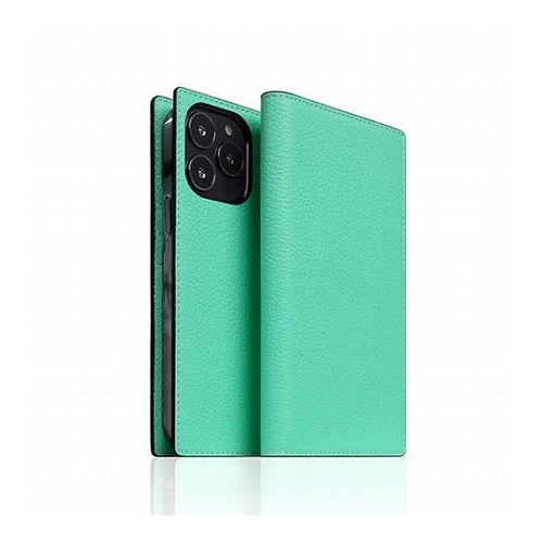 SLG Design Neon Full Grain Leather Diary Case for iPhone 14 Pro Teal 手帳型 SD24325i14PTL(代引不可)【送料無料】