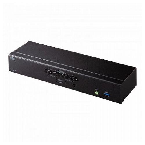 サンワサプライ 4K対応HDMIパソコン自動切替器(4:1) SW-KVM4U3HD(代引不可)【送料無料】