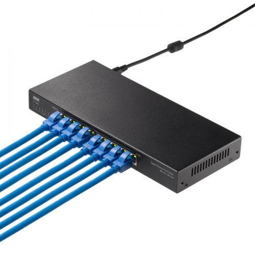 サンワサプライ ギガビット対応PoEスイッチングハブ(8ポート) LAN-GIGAPOE82(代引不可)【送料無料】_1