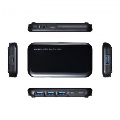 サンワサプライ USB3.2Gen2対応 Type-C 7ポートハブ USB-3TCH38BK(代引不可)【送料無料】_5