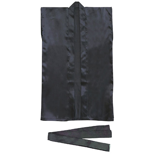 【10個セット】 ARTEC サテンロングハッピ 黒 S(ハチマキ付) ATC1146X10(代引不可)【送料無料】