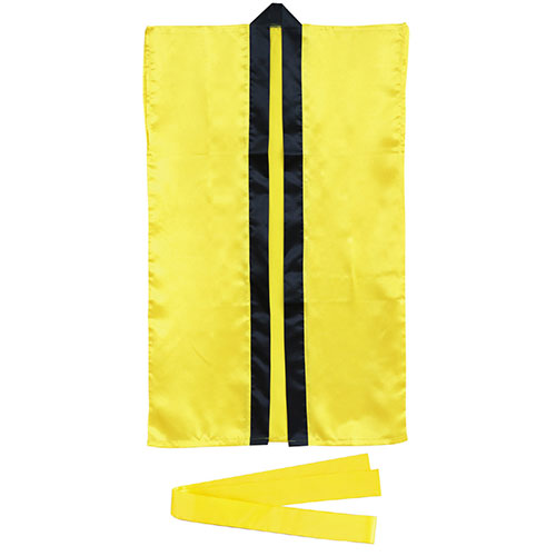 【10個セット】 ARTEC サテンロングハッピ 黄 L(ハチマキ付) ATC1149X10(代引不可)【送料無料】の通販は