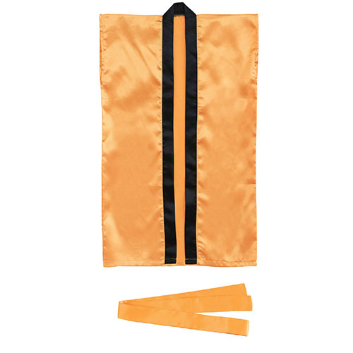 【10個セット】 ARTEC サテンロングハッピ 橙 L(ハチマキ付) ATC3293X10(代引不可)【送料無料】