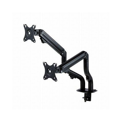 エレコム モニターアーム(ダブルアーム/ロング/スプリング式) DPA-DL05BK(代引不可)【送料無料】