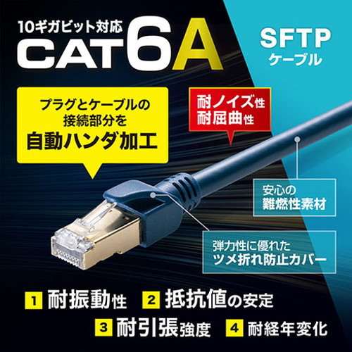 サンワサプライ カテゴリ6A SFTPハンダ産業用LANケーブル KB-HS6A-05NV(代引不可)【送料無料】_1
