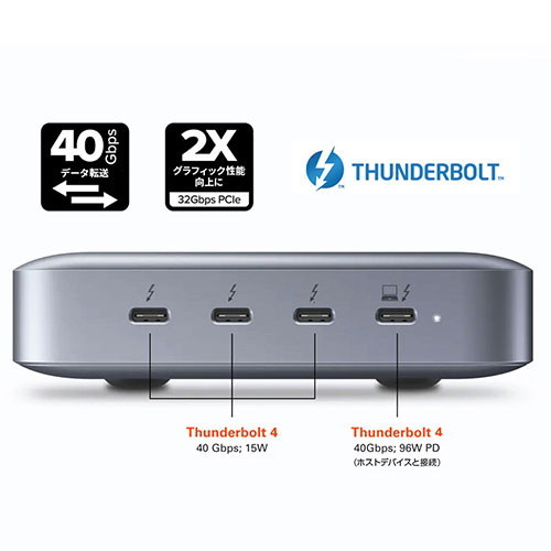 HYPER HyperDrive Thunderbolt 4 GaN電源一体型パワーハブ HP-HDTB4PH(代引不可)【送料無料】_1
