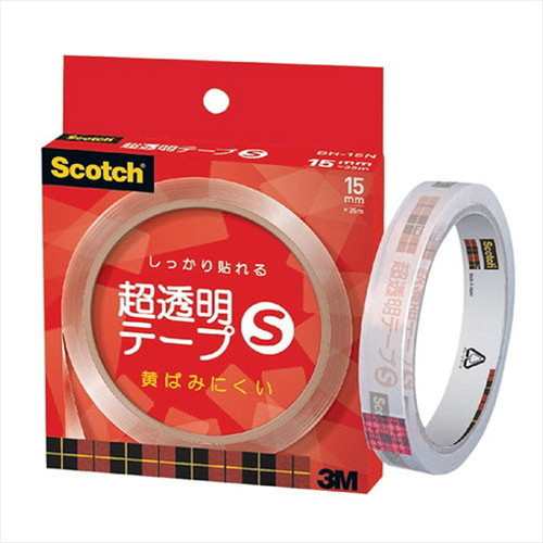 3M Scotch スコッチ 超透明テープS 紙箱入 15mm幅 3M-BH-15N(代引