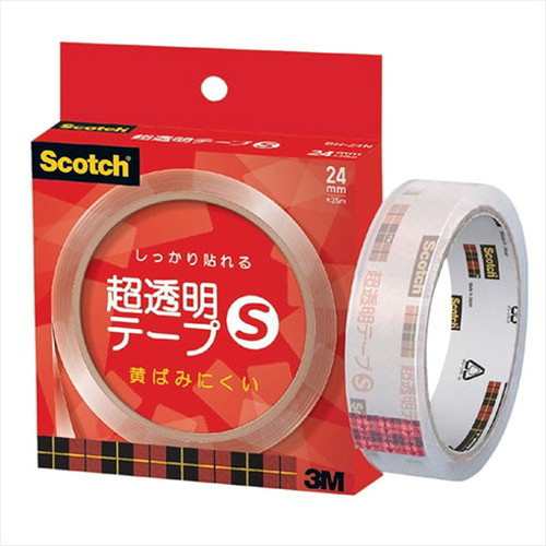 3M Scotch スコッチ 超透明テープS 紙箱入 24mm幅 3M-BH-24N(代引