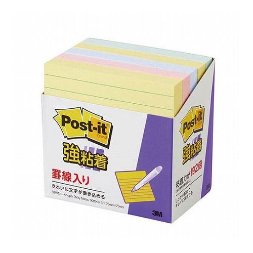 【5個セット】 3M Post-it ポストイット 強粘着ノート 罫線入 パステルカラー混色 3M-630-5SSAPX5(代引不可)【送料無料】の通販は 7,073円