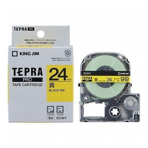 【5個セット】 KING JIM キングジム テプラPROテープ 24mm 黄 KJ-SC24YX5(代引不可)【送料無料】