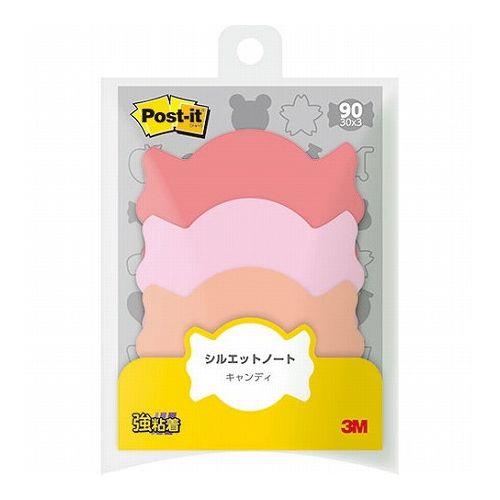 【10個セット】 3M Post-it ポストイット シルエットノート 強粘着 キャンディ 3M-SSS-AMX10(代引不可)【送料無料】