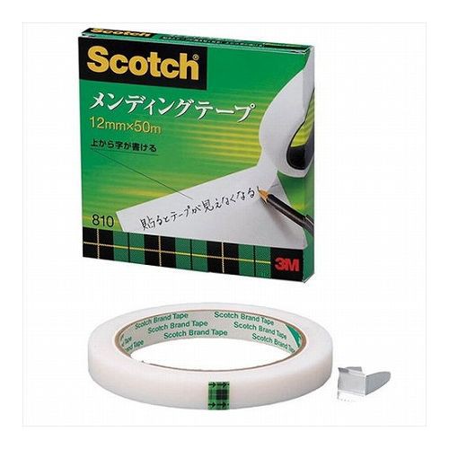 3M Scotch スコッチ メンディングテープ 12mm×50m 3M-810-3-12X10(代引