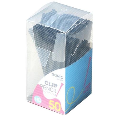 【50本入×10セット】 ソニック SONiC クリップ付ペンシル 黒 DA-488-DX10(代引不可)【送料無料】_1