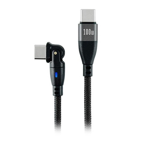 【5個セット】 日本トラストテクノロジー 180°回転コネクタPD100Wケーブル 1m ブラック 180RPD-10M-BKX5(代引不可)【送料無料】