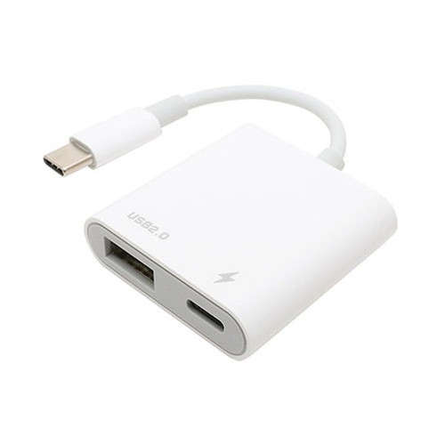 【5個セット】 ミヨシ 充電ポート搭載ホストアダプタ USB2.0 SAD-CH04/WHX5(代引不可)【送料無料】