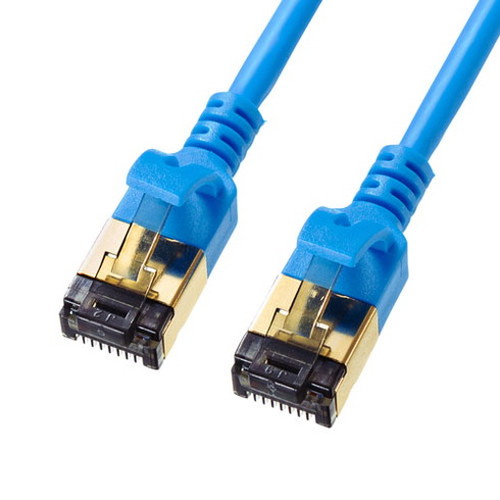 【5個セット】 サンワサプライ カテゴリ8細径LANケーブル KB-T8SL-006BLX5(代引不可)【送料無料】