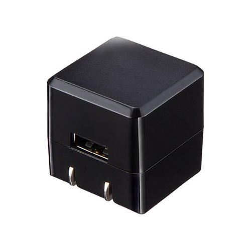 【5個セット】 サンワサプライ キューブ型USB充電器(1A・高耐久タイプ・ブラック) ACA-IP70BKX5(代引不可)【送料無料】