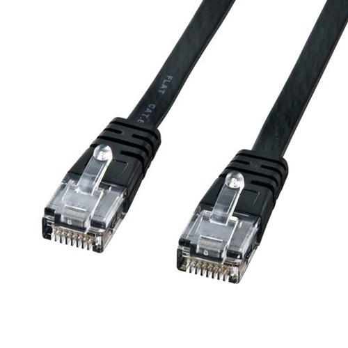 【5個セット】 サンワサプライ カテゴリ6フラットケーブル3m(ブラック) KB-FL6-03BKNX5(代引不可)【送料無料】の通販は
