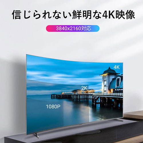 【5個セット】 VENTION DPケーブル 4K対応 2m Black HA-3097X5(代引不可)【送料無料】_4