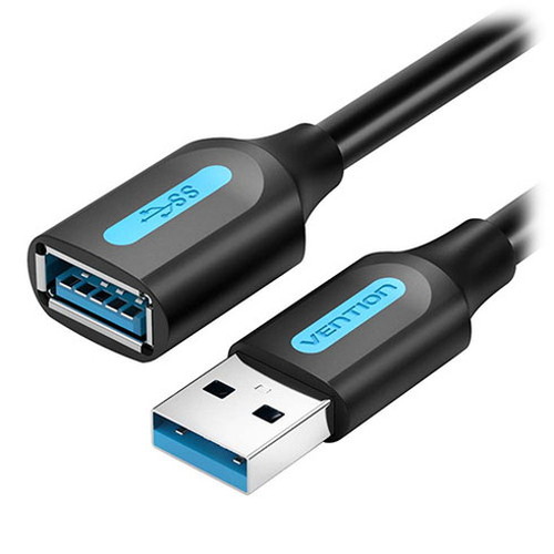 【10個セット】 VENTION USB 3.0 A Male to A Female 延長ケーブル 1.5m Black PVC Type CB-7446X10(代引不可)【送料無料】の通販は 5,253円
