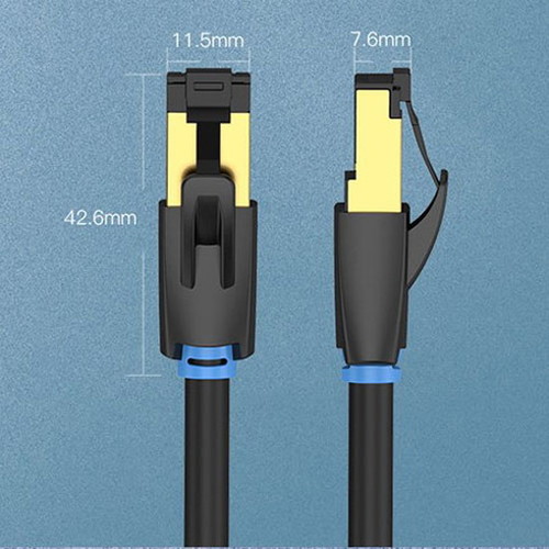 【5個セット】 VENTION Cat.8 SSTP LANケーブル 5m Black IK-8955X5(代引不可)【送料無料】_3