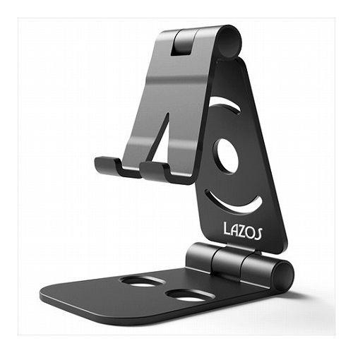 20個セット Lazos 卓上スマホスタンド ブラック L-SPS-BX20 スマートフォン タブレット 携帯電話 スマートフォン スタンド(代引不可)【送料無料】