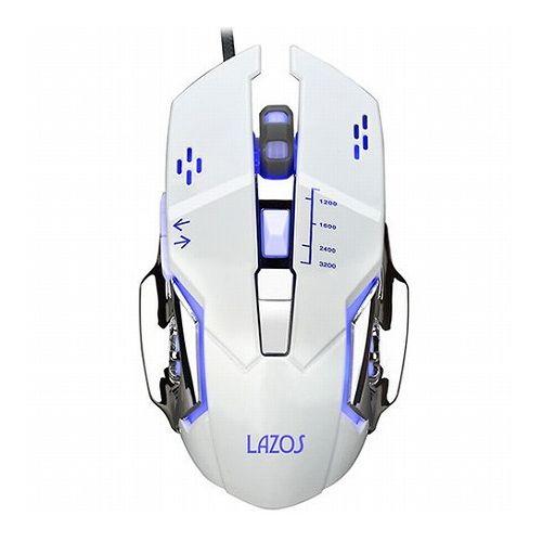 【10個セット】リーダーメディアテクノ 有線ゲーミングマウス 6ボタン ホワイト L-MSG6-WX10 パソコン パソコン周辺機器 マウス(代引不可)【送料無料】
