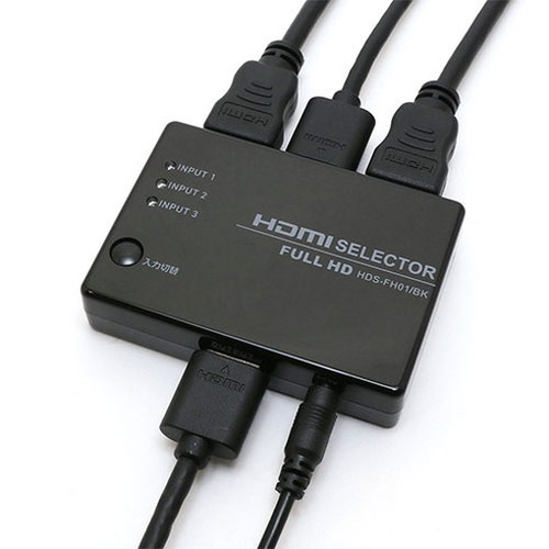 【5個セット】 MCO HDMIセレクタ FULLHD対応 3ポート HDS-FH01/BKX5 家電 映像関連 AVセレクター(代引不可)【送料無料】_1