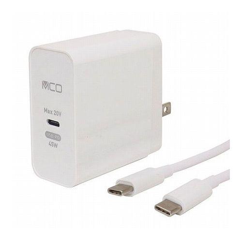 MCO PD対応45W USB-ACアダプタTypeCケーブル付ホワイト IPA-CS01/WH パソコン パソコン周辺機器 ケーブル(代引不可)【送料無料】の通販は 5,377円
