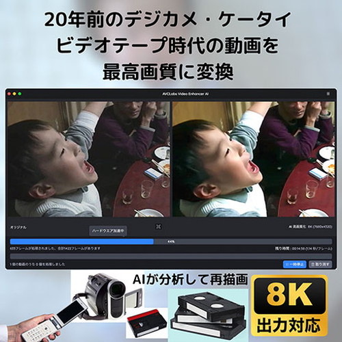 メディアナビ AVCLabs Video Enhancer AI ビデオエンハンサーAI ソフト ダウンロードカード Windows版 MN23003-ASY(代引不可)【送料無料】_3