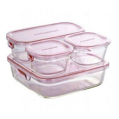 AGCテクノグラス パック&レンジ システムセット・ミニ ピンク PSC-PRN4P2(代引不可)【送料無料】