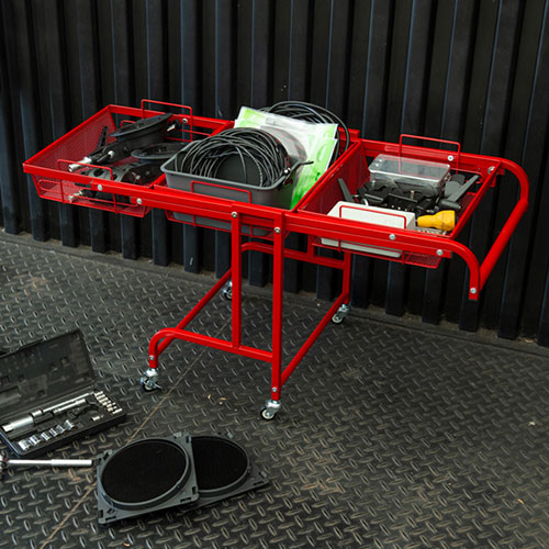 永井興産 マルチワゴン ROBUST RD NK-380RD インテリア(代引不可)【送料無料】 キッチンワゴン