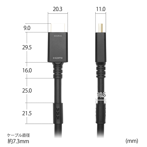ホーリック 光ファイバー HDMIケーブル 20m 高耐久タイプ HH200-806BB オーディオ関連(代引不可)【送料無料】_4