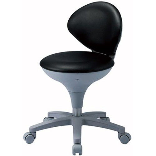 東洋工芸 ワーキングスツール 背付き WS020シリーズ ブラック WS021-VBK インテリア(代引不可)【送料無料】