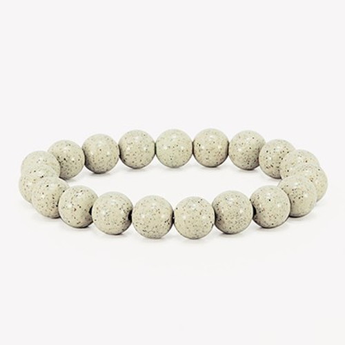 TENKAPAS 【L/内周約18cm】 台湾からの宝もの 北投石 10mm ブレスレット パワーストーン 一連数珠タイプ ベージュカラー b8610-l 雑貨(代引不可)【送料無料】