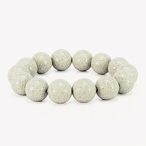 TENKAPAS 【M2/内周約17cm】 台湾からの宝もの 北投石 12mm ブレスレット パワーストーン 一連数珠タイプ ベージュカラー b8612-m2 雑貨(代引不可)【送料無料】