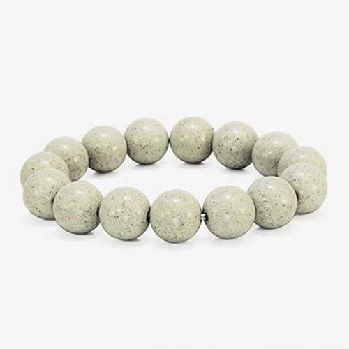 TENKAPAS 【L/内周約18cm】 台湾からの宝もの 北投石 14mm ブレスレット パワーストーン 一連数珠タイプ ベージュカラー b8614-l 雑貨(代引不可)【送料無料】の通販は