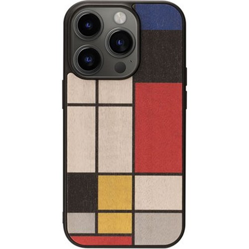 Man & Wood マンアンドウッド MagSafe対応天然木ケース for iPhone 15 Pro Mondrian Wood I25523i15PR iPhone(代引不可)【メール便配送】【送料無料】
