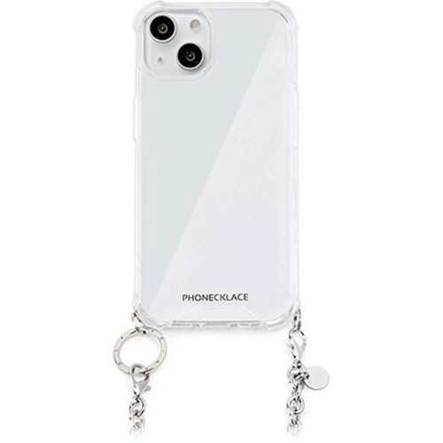 PHONECKLACE フォンネックレス チェーンショルダーストラップ付きクリアケース for iPhone 15 シルバー PN25558i15 iPhone(代引不可)【メール便配送】【送料無料】