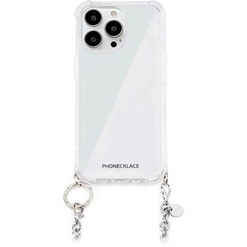 PHONECKLACE フォンネックレス チェーンショルダーストラップ付きクリアケース for iPhone 15 Pro Max シルバー PN25602i15PM iPhone(代引不可)【送料無料】の通販は 5,130円