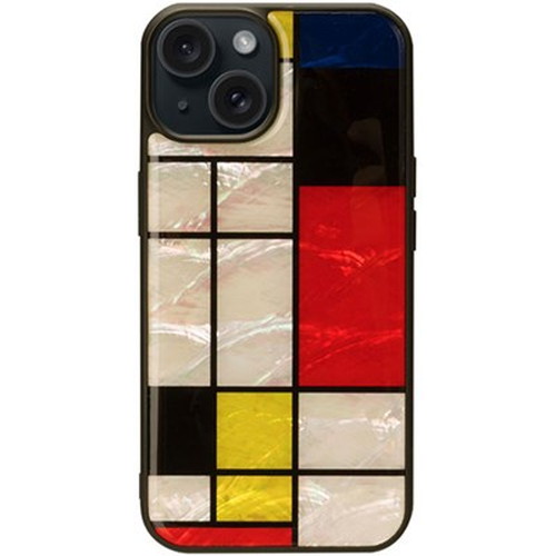 ikins アイキンス MagSafe対応天然貝ケース for iPhone 15 Mondrian I26508i15 パソコン周辺機器(代引不可)【メール便配送】【送料無料】