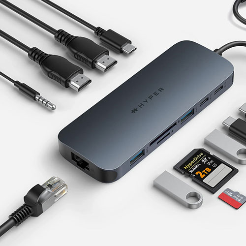 HYPER ハイパー HyperDrive Next Dual 4K60Hz HDMI 11 Port USB-C ハブ HP-HD4006GL パソコン周辺機器(代引不可)【送料無料】_2