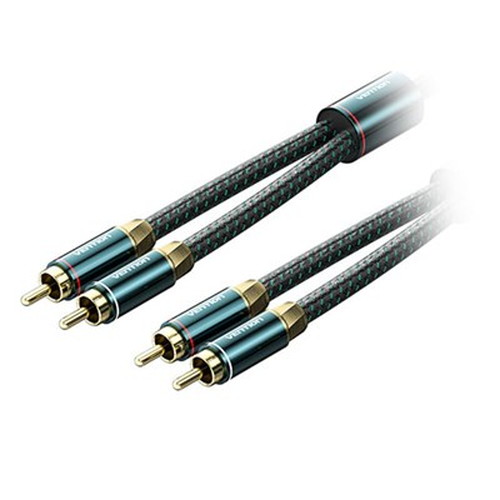 VENTION 2RCA Male to 2RCA Male オーディオケーブル Green 1m グリーン BC-0781 オーディオ関連(代引不可)【送料無料】