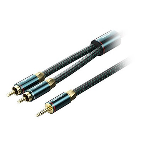 VENTION 3.5mm Male to 2RCA Male オーディオケーブル 8m グリーン BC