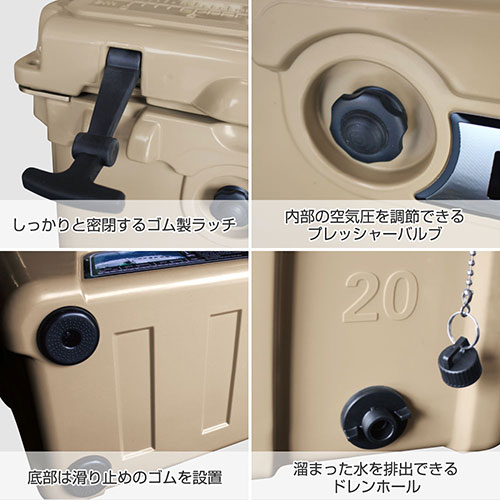 ジェイエスピー HANT クーラーボックス ブラウン 45QT HAC45-BR キッチン家電(代引不可)【送料無料】_4
